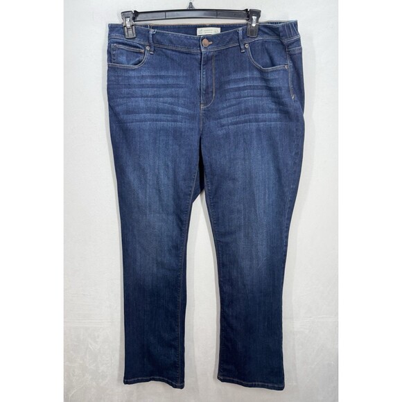 J Jill Slim Bootcut Jeans Womens 16 Blue Authentic Fit Stretch Sides Denim - Picture 1 of 11
